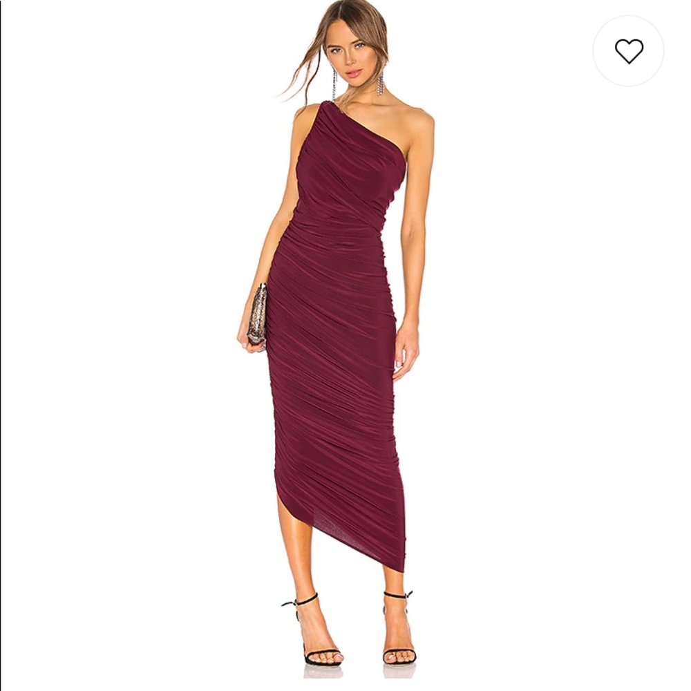 Norma Kamali Diana Gown in Plum
